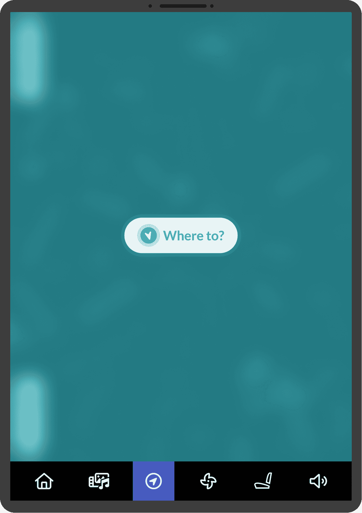 Navigation app start screen