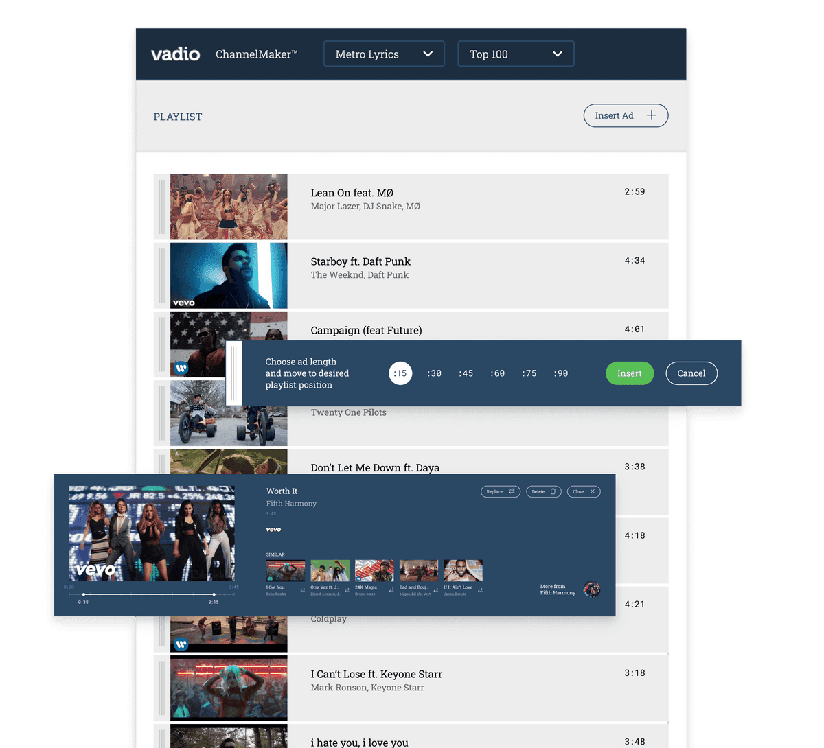 Vadio Channel Maker | Video Playlist Generator App | UI Design and Frontend Development