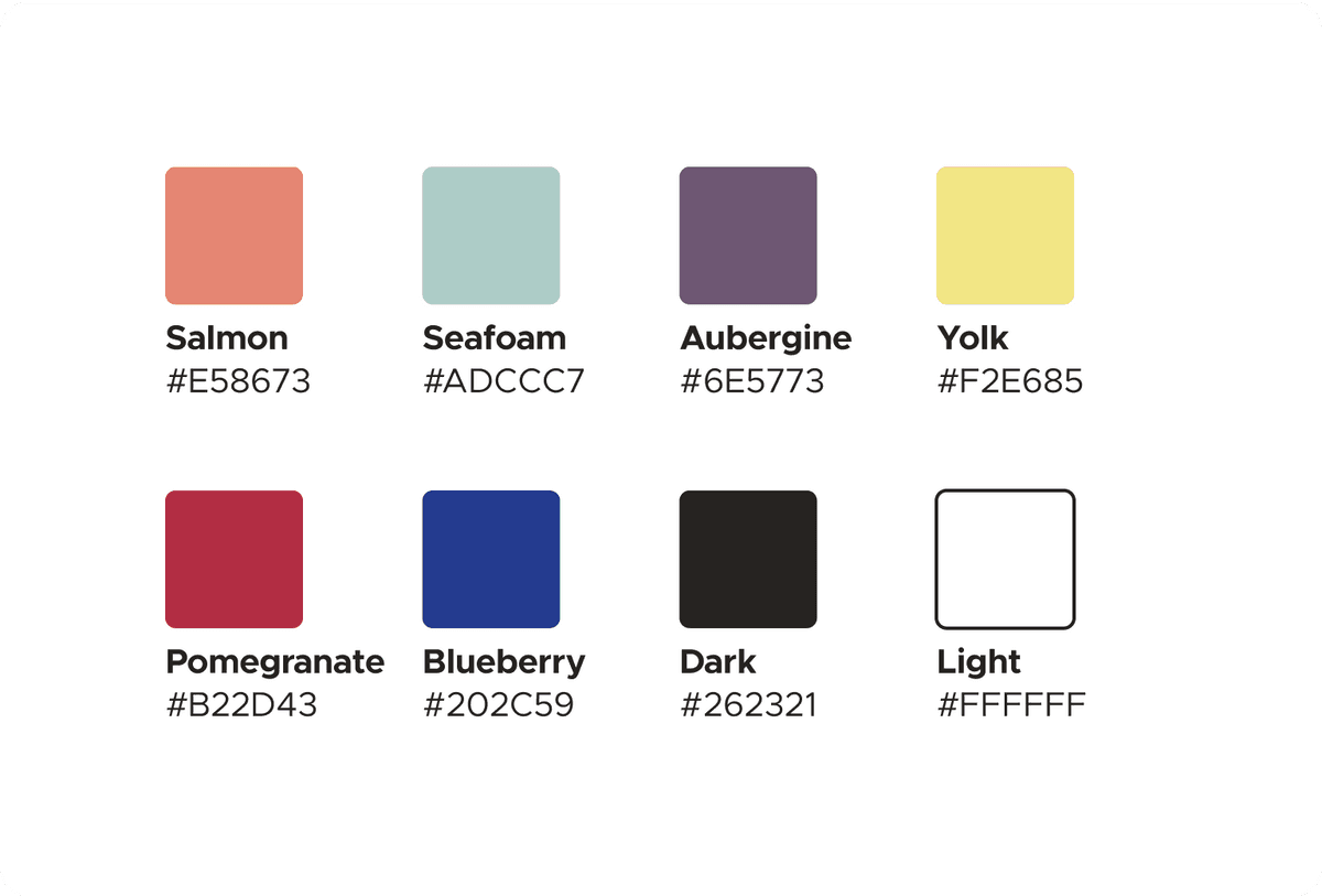 Color palette swatches